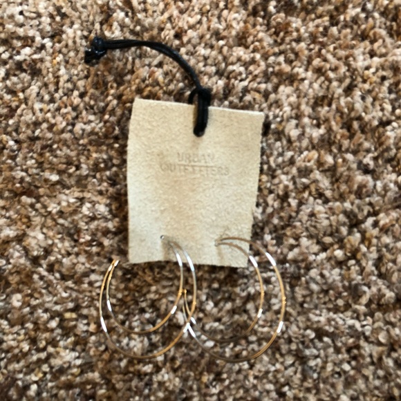 Urban Outfitters Accessories - Urban outfitters crescent hoops